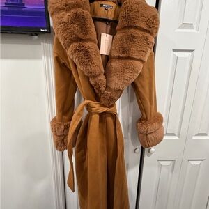 Missguided + Brown Teddy Jacket